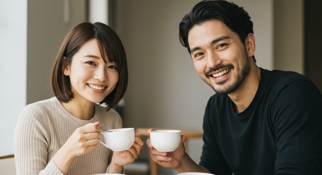 交際中の幸せな二人